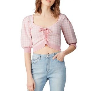 ASTR skipper top pink and white M